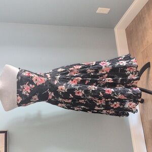 WHBM Silk Burnout Floral Dress 10
